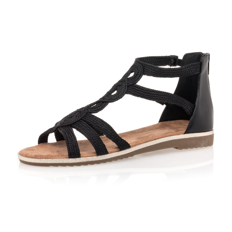 Sandalias negras para mujer / Zapatos de punta abierta