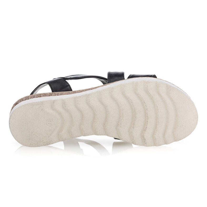 Svarte sandaler / sko med åpen tå til dame