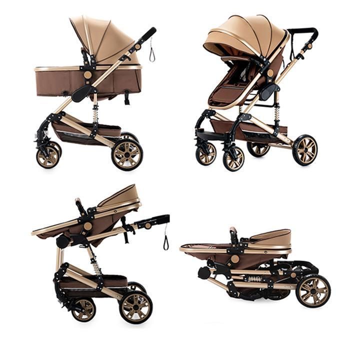 Poussette Magic ZC Poussette 3 en 1 Poussette trio Poussette de luxe Jusqu'à 15KG 0-3ans Pliage en un clic Avec grand panier Rouge