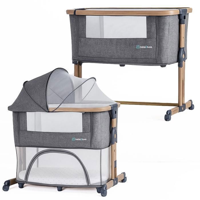 Cuna convertible 3 en 1 BEBE2LUXE Leo: cuna colecho ajustable, cama segura para bebé, corralito modular, desde el nacimiento hasta los 36 meses en modo corralito.
