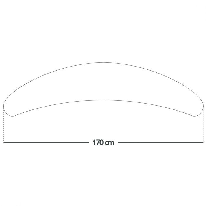 Zwangerschaps-, kraam- en voedingskussen met afneembare hoes - 100% katoen - 170 cm - Effen beige - Monsieur Bébé