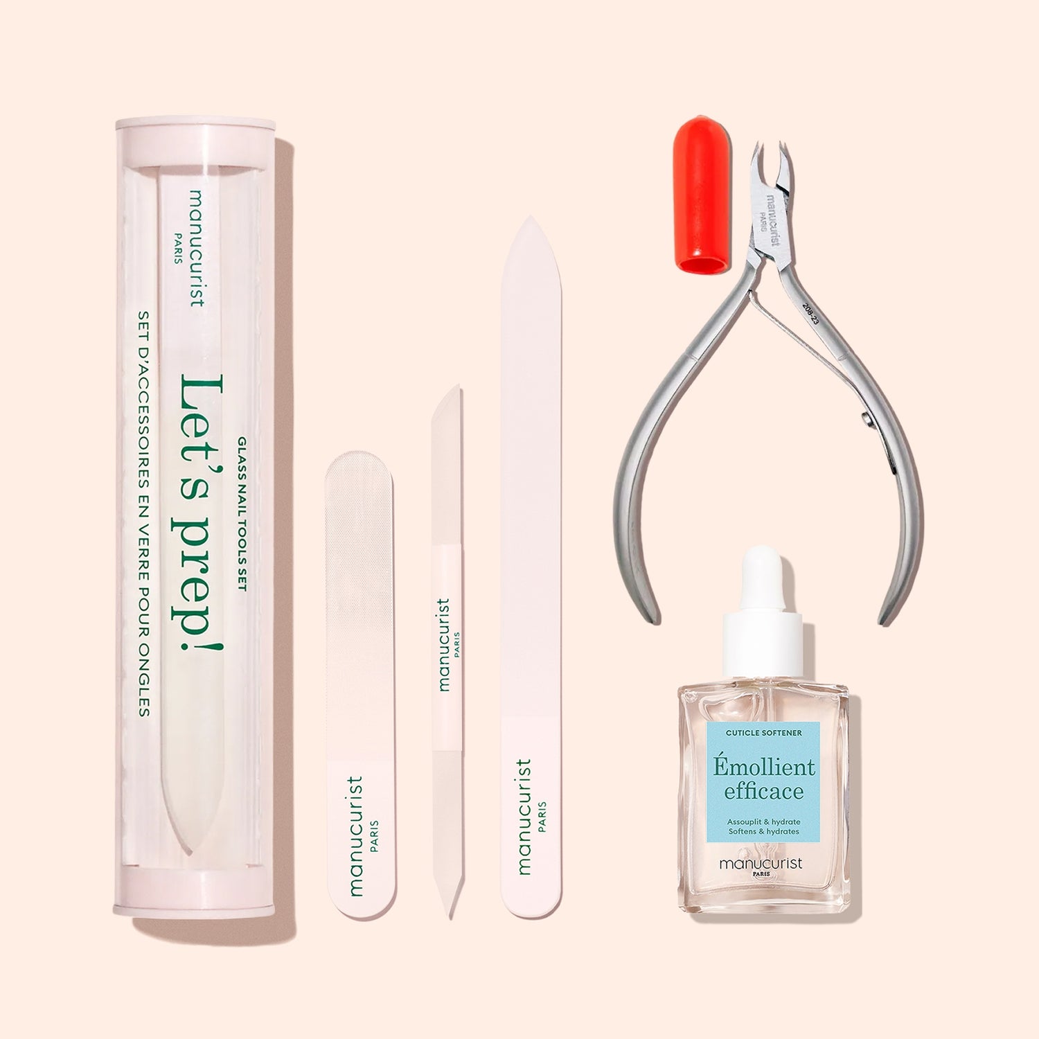 Trio Accessoires en verre pour ongles