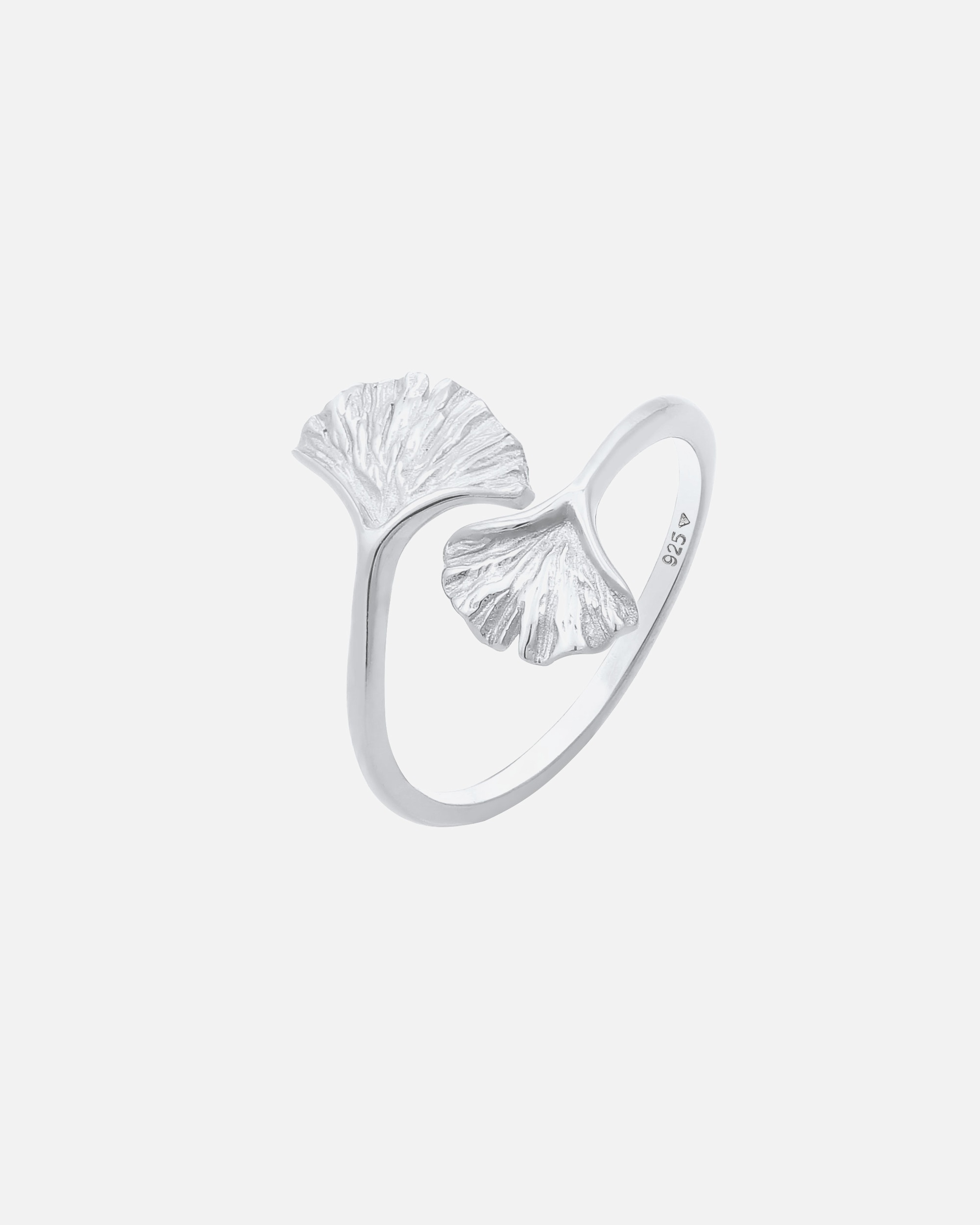 Elli Femmes Gingko Feuille Ouverte Tendance en argent sterling 925 plaqué or
