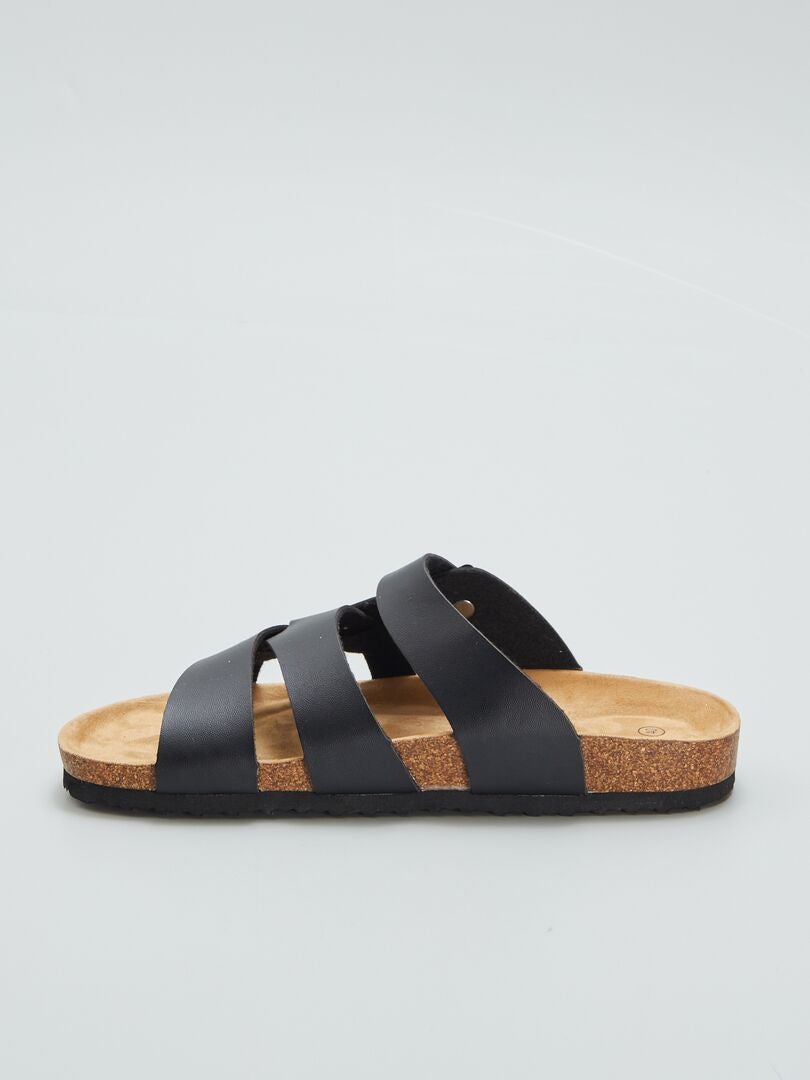 Mules de color liso - negro