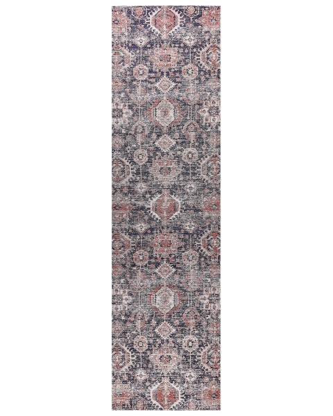 Dywan chodnik 80 x 300 cm niebieski z czerwonym
