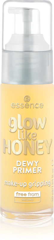 Essência que brilha como mel, base iluminadora com textura em gel.