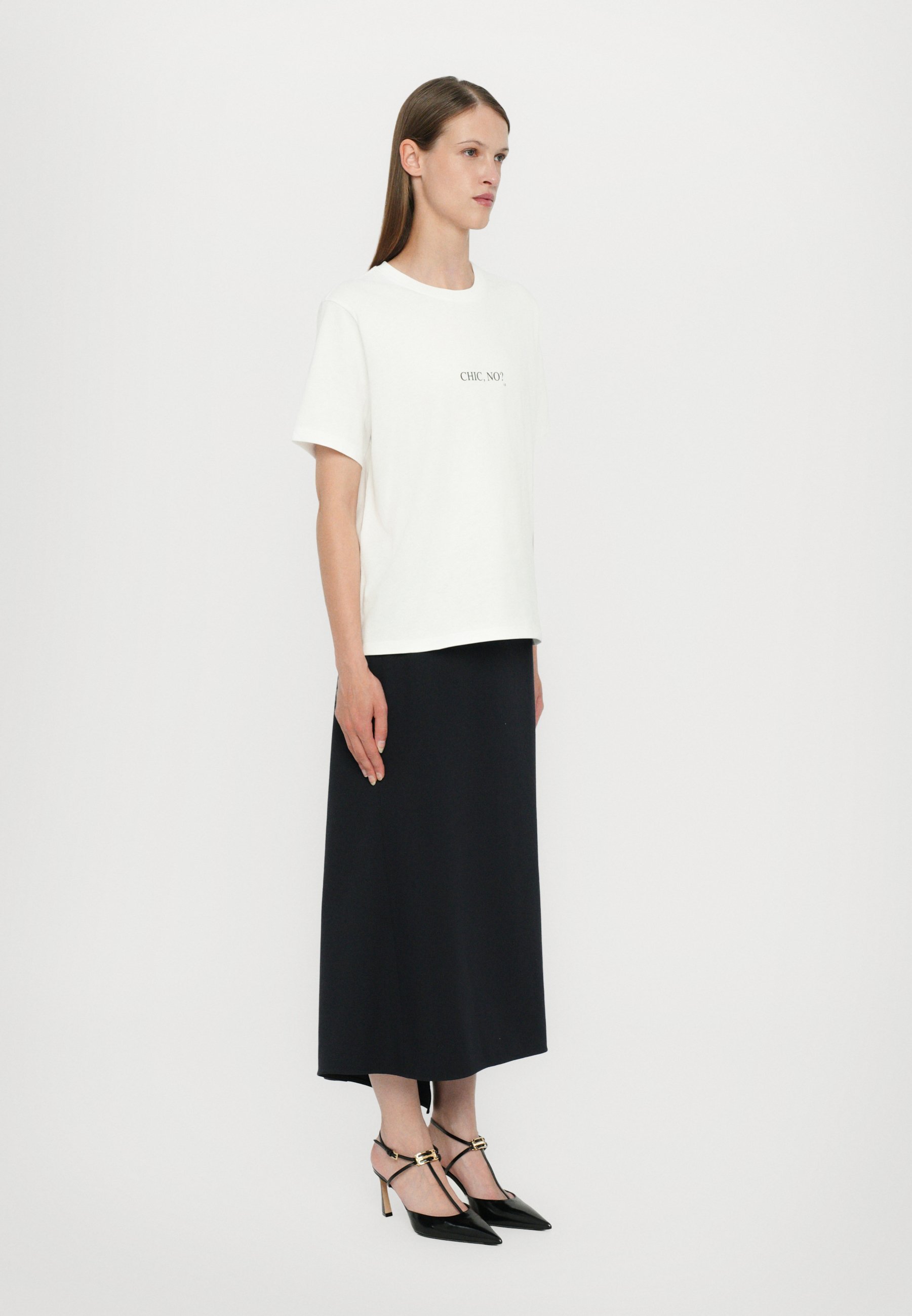 Victoria Beckham CLASSIC FIT SLOGAN T-shirt - T-shirt met print - wit