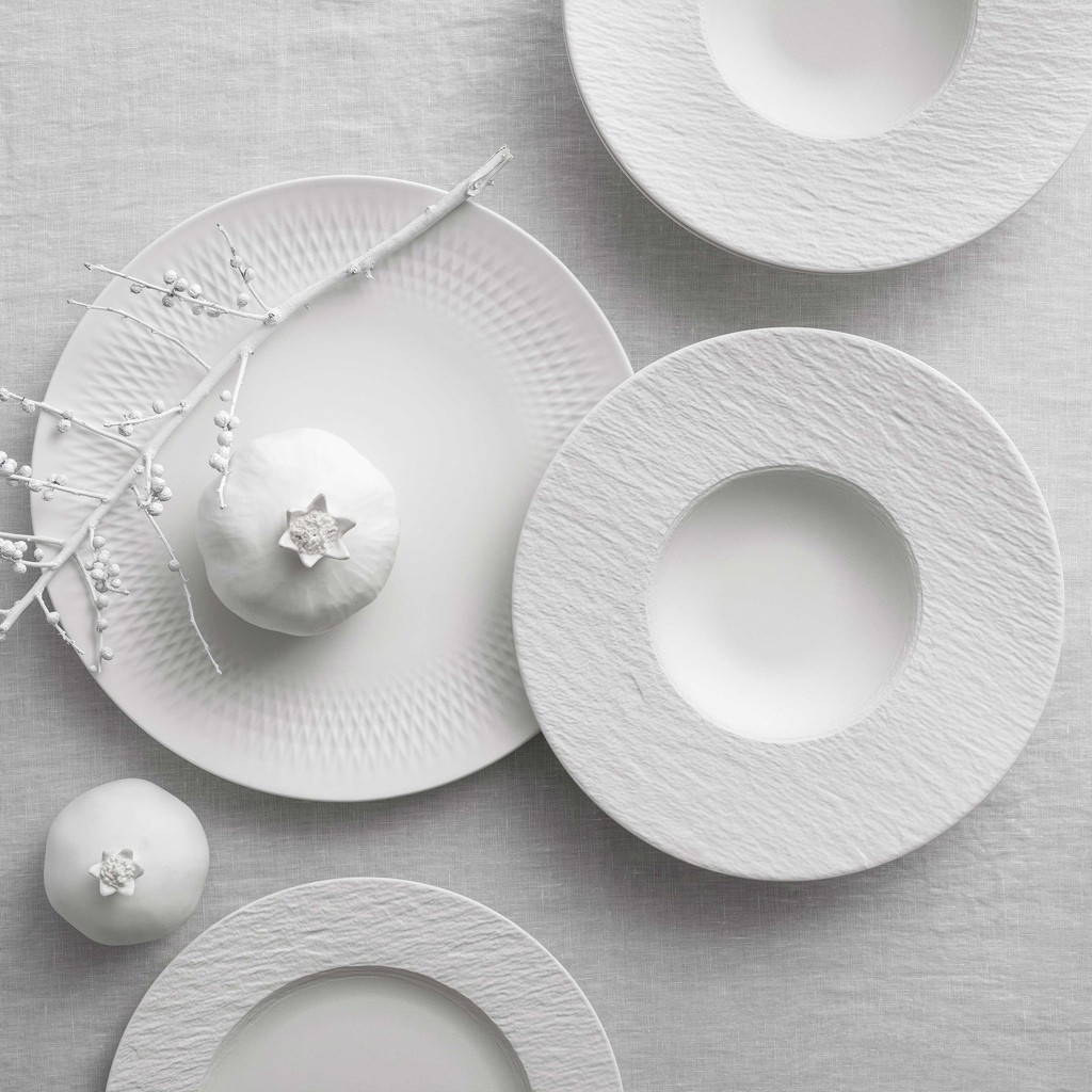 Villeroy & Boch galda piederumu komplekts, sākuma komplekts, 6 daļas. EK ražots Rock Blanc – 1 daļa
