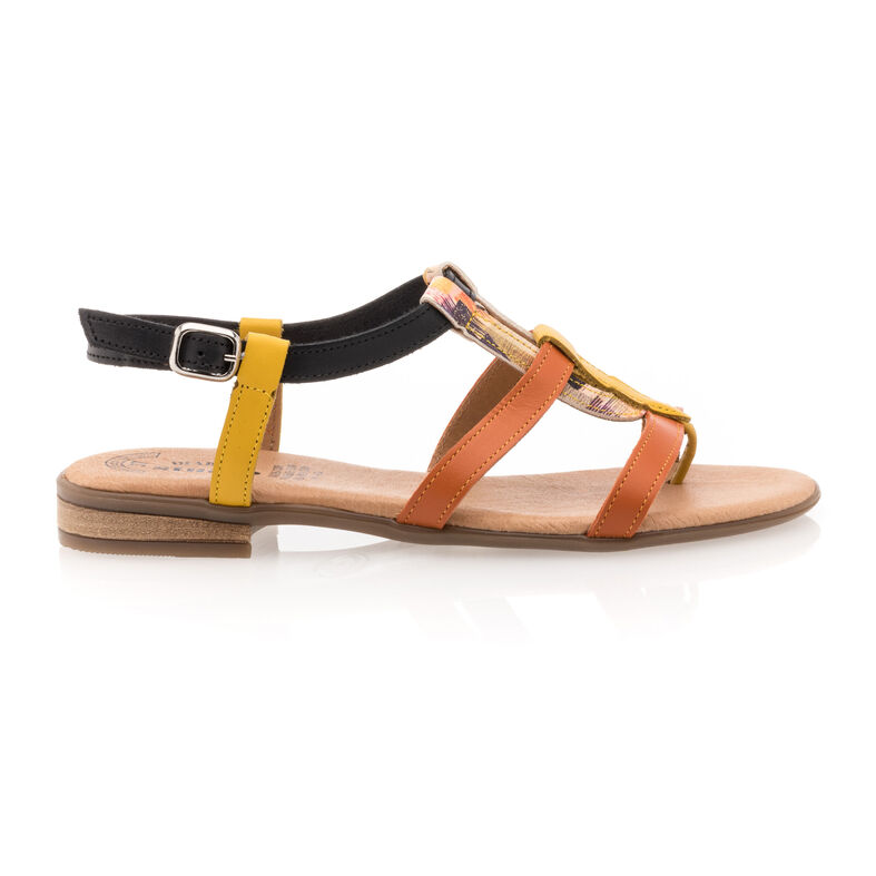 Zuecos/mules naranjas para mujer