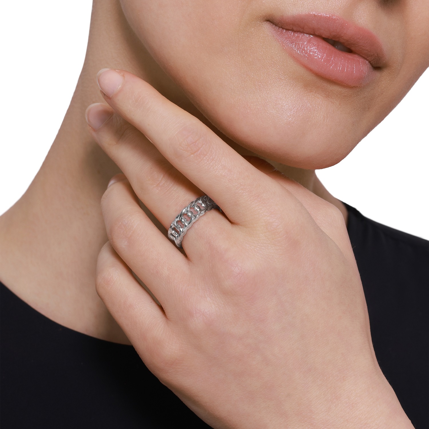Heideman Bague Palma couleur argentée polie