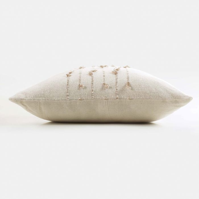 Coussin déhoussable en coton uni avec fils coupés - Golden Sunset