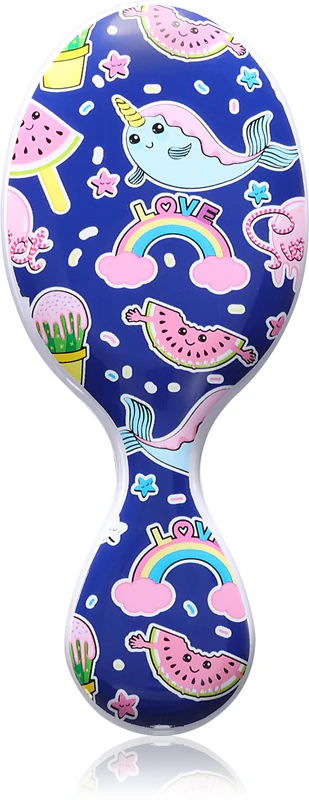 Escova de cabelo de viagem Wet Brush Mini Detangler Happy Hair Fantasy
