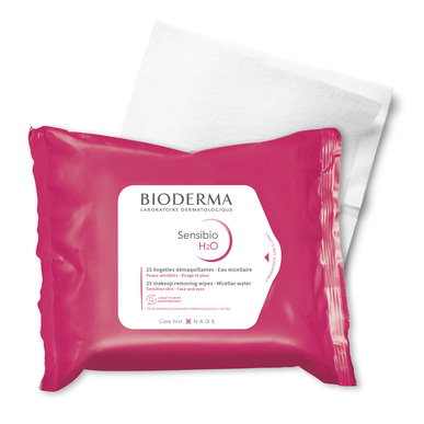 Bioderma Sensibio H2O Lingettes Démaquillantes meikinpoistopyyhkeet herkälle iholle 25 kpl 25 kpl