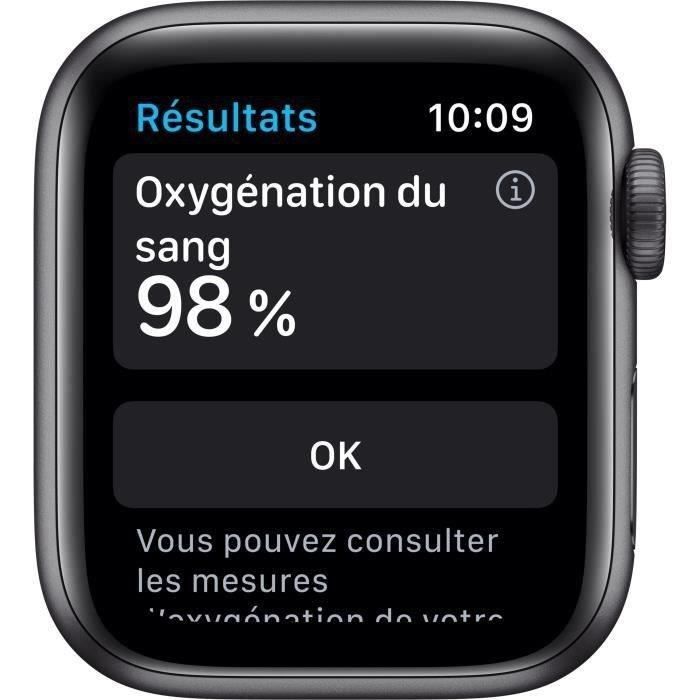 Apple Watch Series 6 GPS - Caja de aluminio gris espacial de 40 mm - Correa negra (2020) - Reacondicionado - Excelente estado