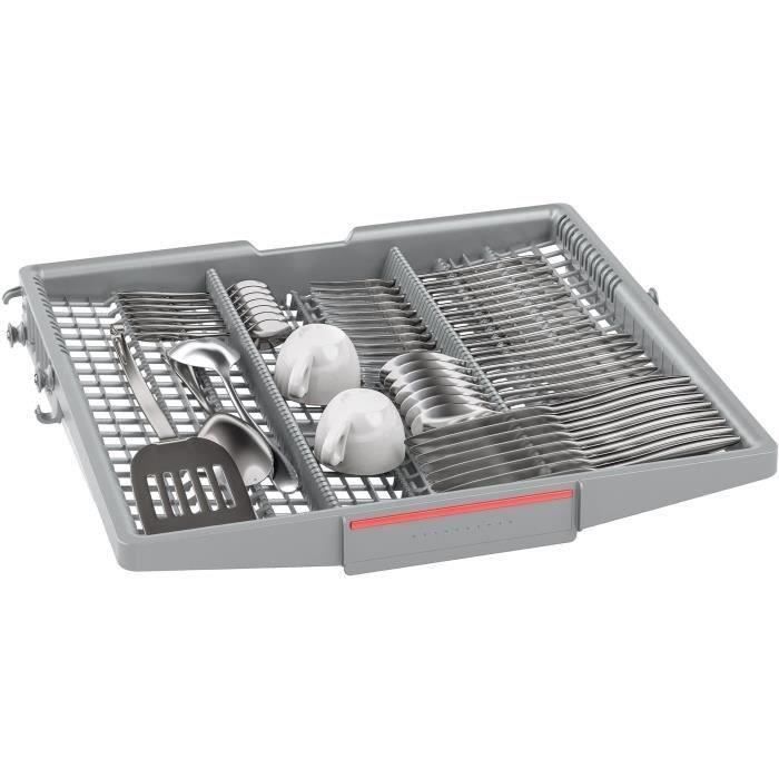 Lave-vaisselle tout encastrable BOSCH SMH6YCX02E SER6 - 14 couverts - 44 dB - Classe A - porte à glissières - tiroir à couverts