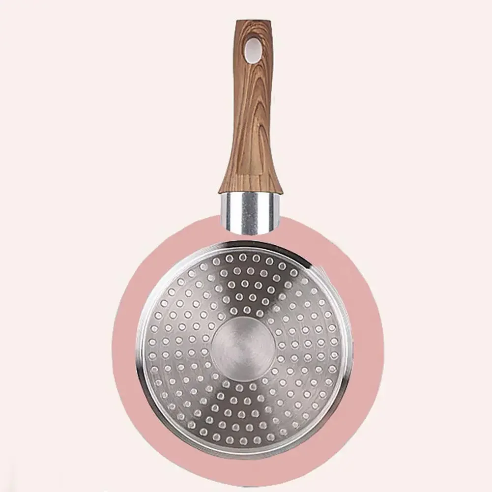 Poêle à fond plat antiadhésive, mini-œufs au plat, riz au blé, cocotte en pierre, steak, plaque à induction, flamme nue, ustensiles de cuisine universels