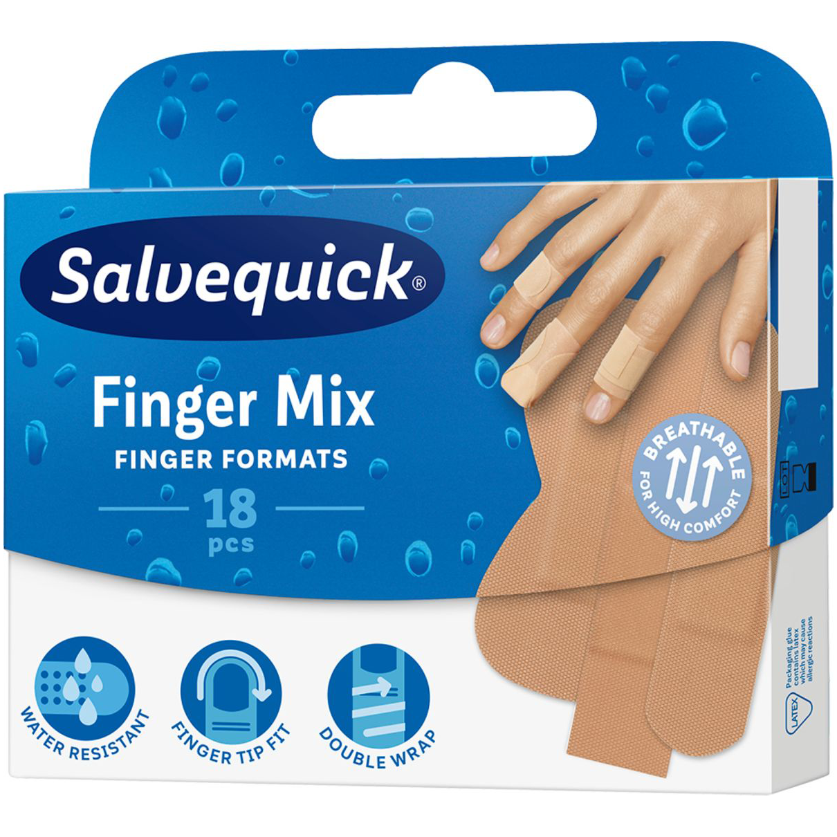 Salvequick Pflaster, 18 Stück, Finger gemischt