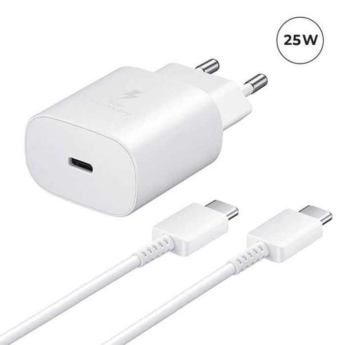 Cargador rápido USB-C de 25 W + cable USB-C a USB-C para Samsung Galaxy Tab A9+ Plus de 11