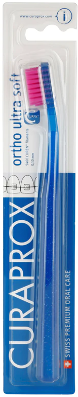 Ortodontická zubná kefka Curaprox Ortho Ultra Soft 5460 pre nositeľov strojčeka na zuby.