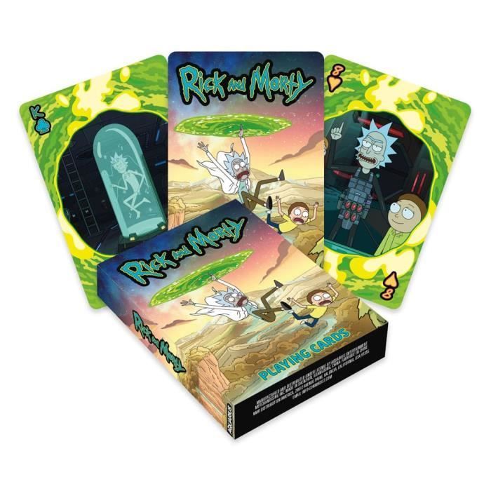 Juego de cartas - AQUARIUS - AQUARIUS - Licenciado por Rick and Morty - 54 cartas de 6x9 cm - Adulto, 2+ jugadores