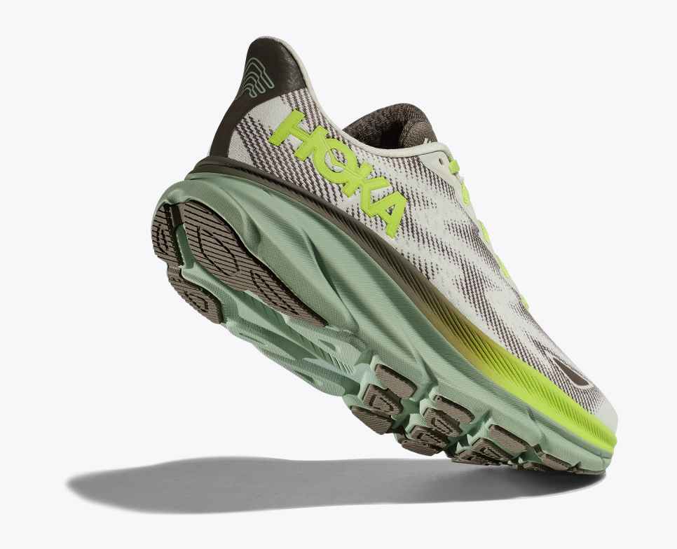 HOKA Clifton 9 GORE-TEX Ardoise/Aloe Vera