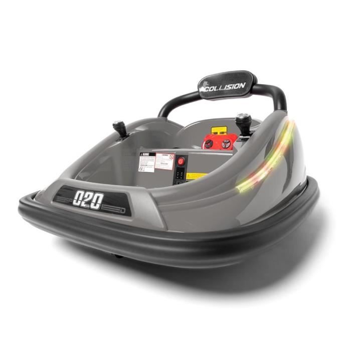 POOMBA 12v Bumper Car Grey - Electric ride-on car for children with 12v battery and remote control