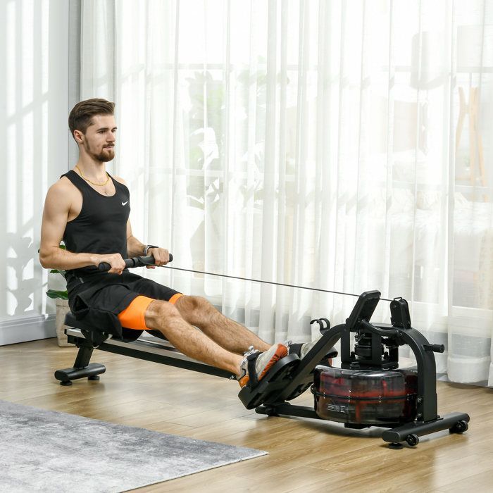 SPORTNOW - Indendørs vandromaskine - Stål - 185x47x53cm - Sort