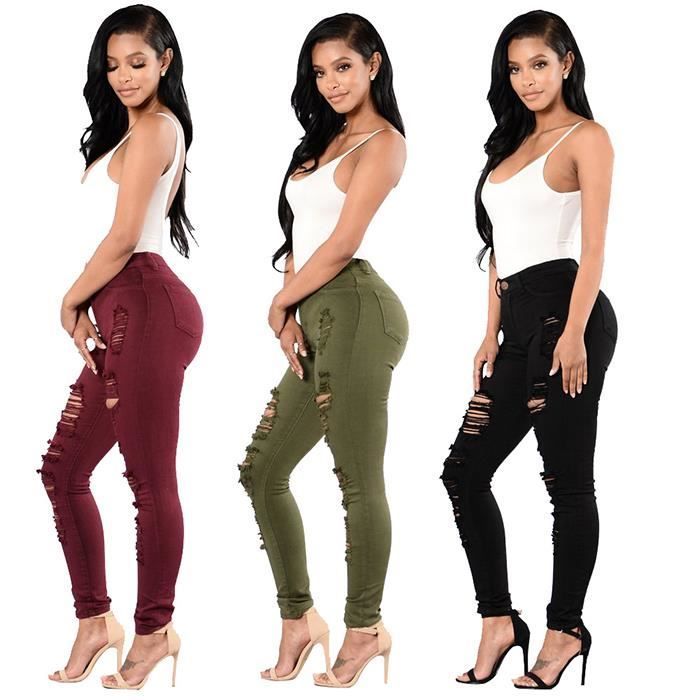 Skinny Jeans – FUNMOON – Mehrfarbig – Große Größen – Schmale Passform – Damen