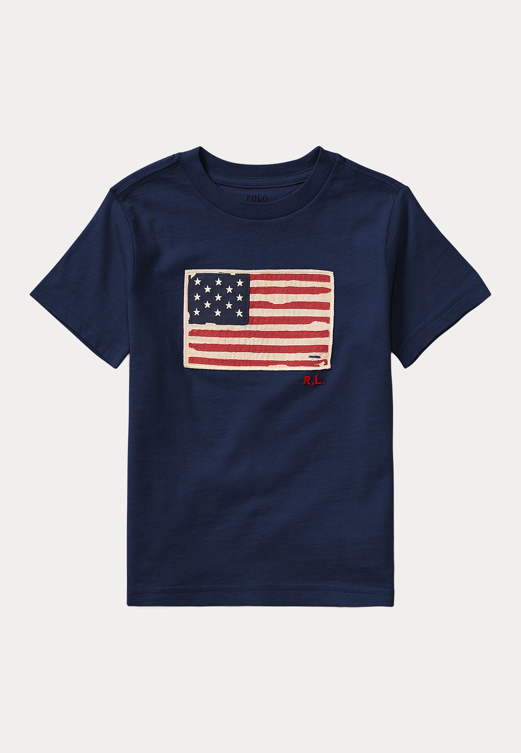 Polo Ralph Lauren FLAG COTTON JERSEY T-SHIRT UNISEX - T-shirt met print - marineblauw