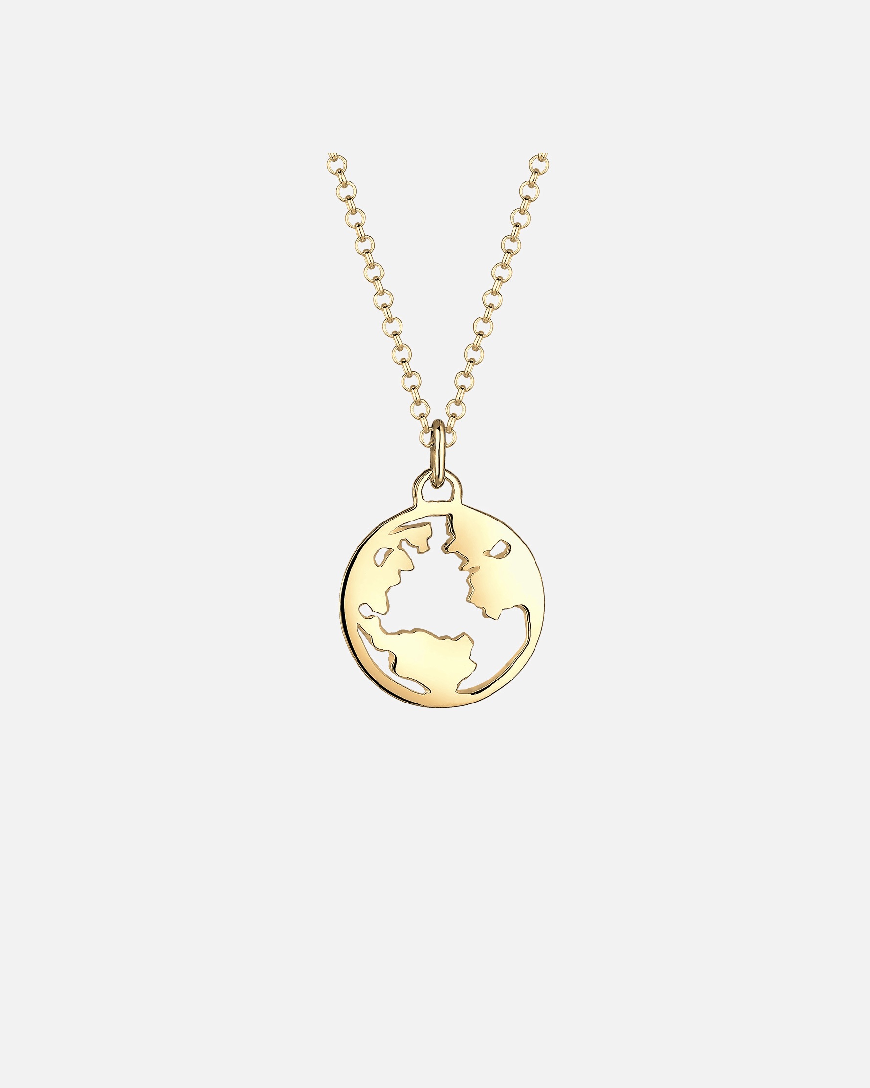 Elli Femme Globe Monde Voyage en Argent Sterling (925/1000)