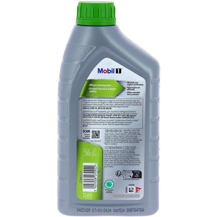Aceite sintético para motor 5W-30 ESP - MOBIL 1 - Formula-P - Lata de 5L - Alto rendimiento anticontaminación