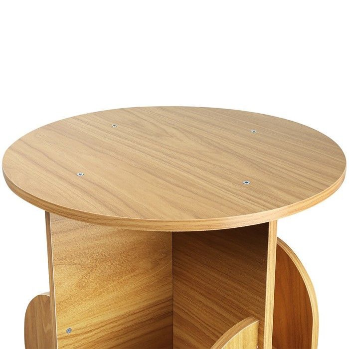 Estantería giratoria MIPAN - Estantería de almacenamiento - Para sala de estar, oficina, habitación infantil - 40*40*97cm - Amarillo