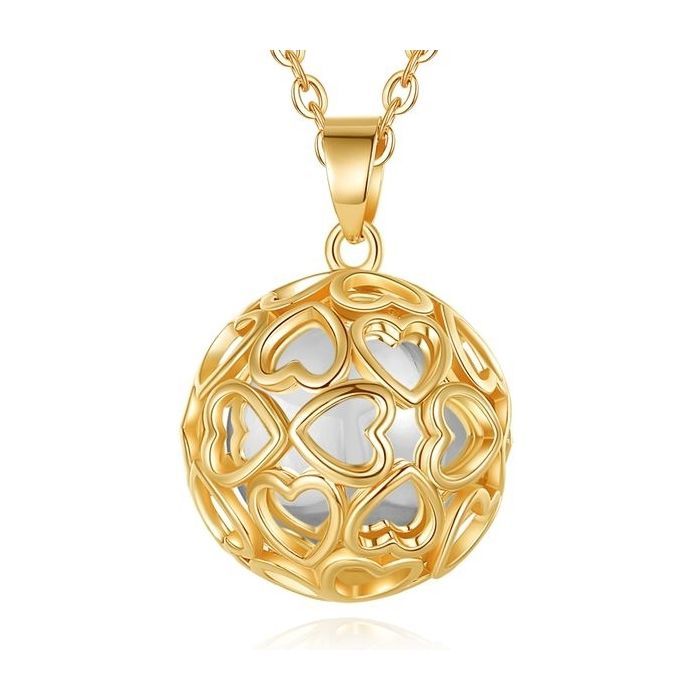 Pregnancy bola cage hearts white ball necklace jewelry for expectant mothers