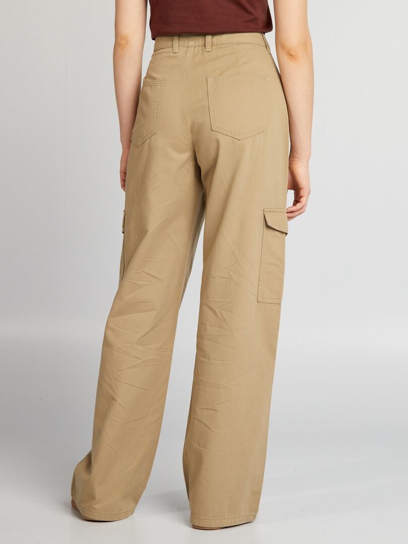 Broek met meerdere zakken - BEIGE