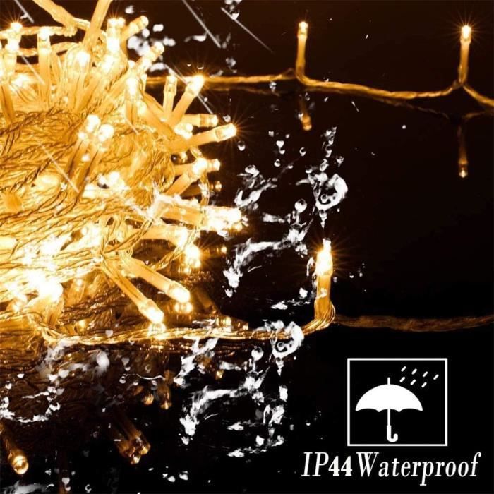 Wasserdichte LED-Weihnachtslichterkette – Marke – 100 m, 1000 LEDs – Warmweiß – 8 Modi