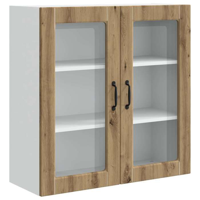 Keukenorganizer 1 stuk - ZENCORE - Opbergkast - met plank - Handgemaakt eikenhout 80x31x80cm LH34555