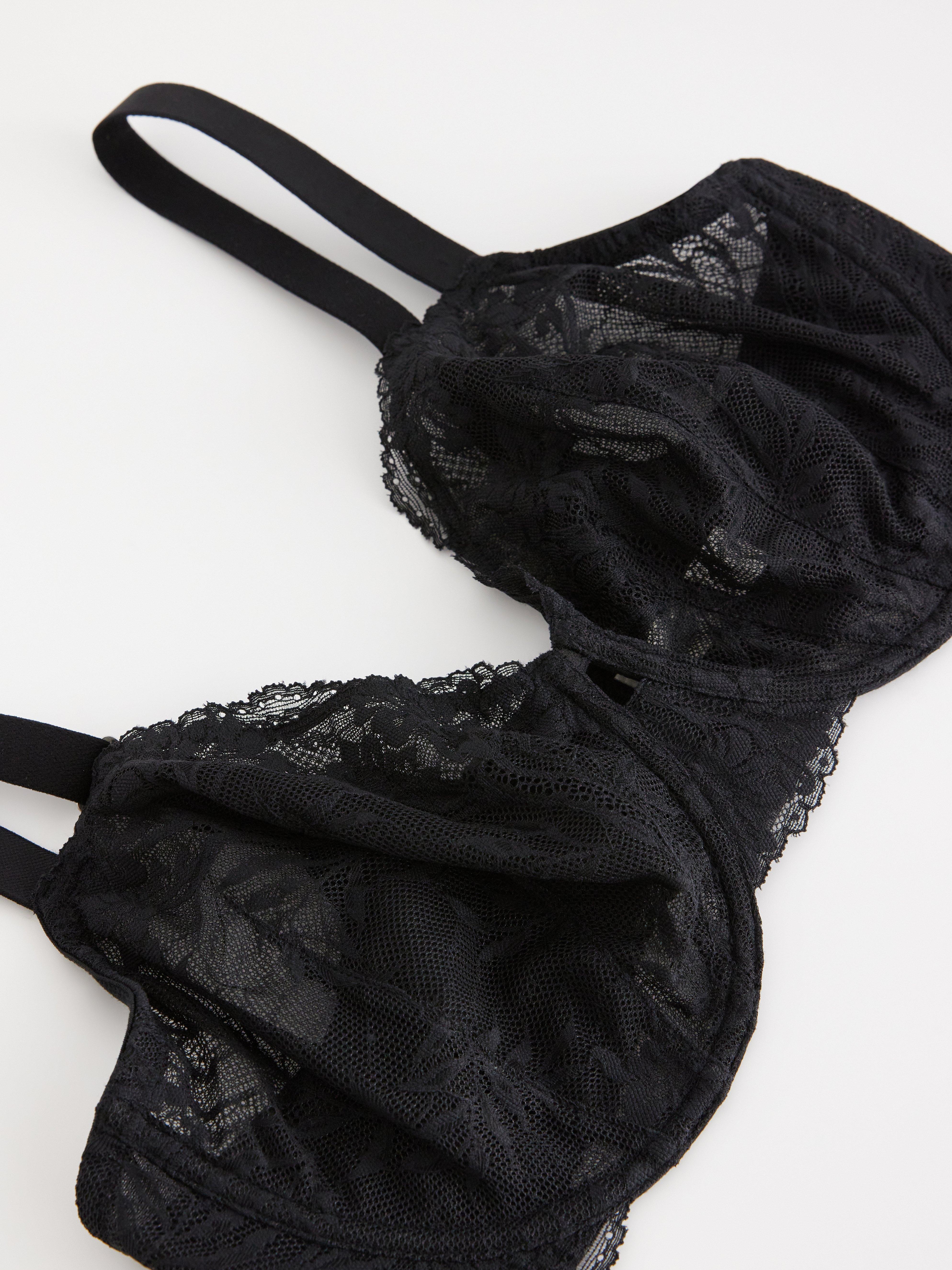 Skilla ovadderad bh Black