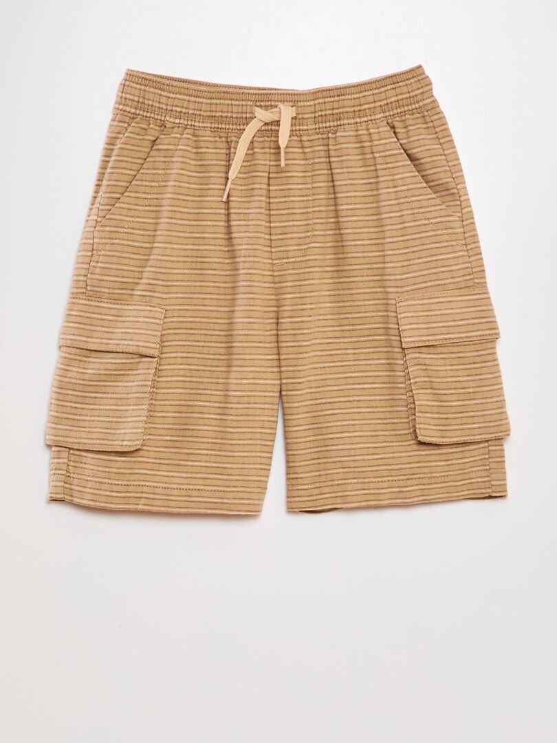 Bermudas con múltiples bolsillos - BEIGE