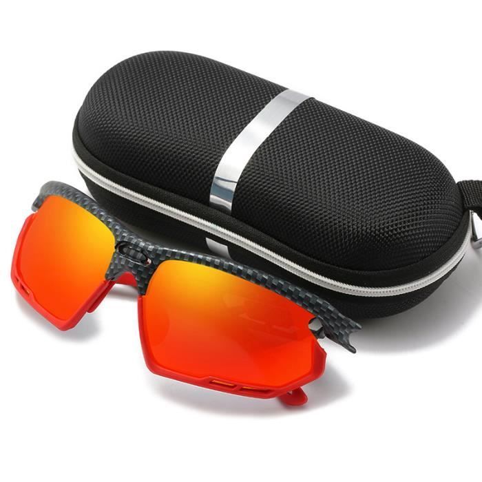 Occhiali da sole da uomo SHARPHY per ciclismo, sport estivi all'aria aperta, sci, pesca, guida, colore rosso classico
