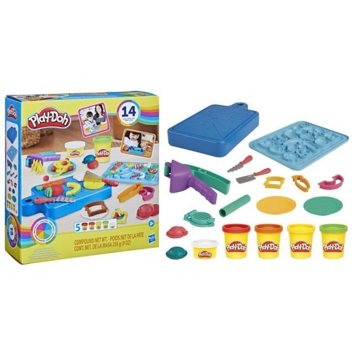 Kit de cocina Play-Doh Little Chef, plastilina, 14 accesorios de cocina, juguetes preescolares, cocinas Play-Doh