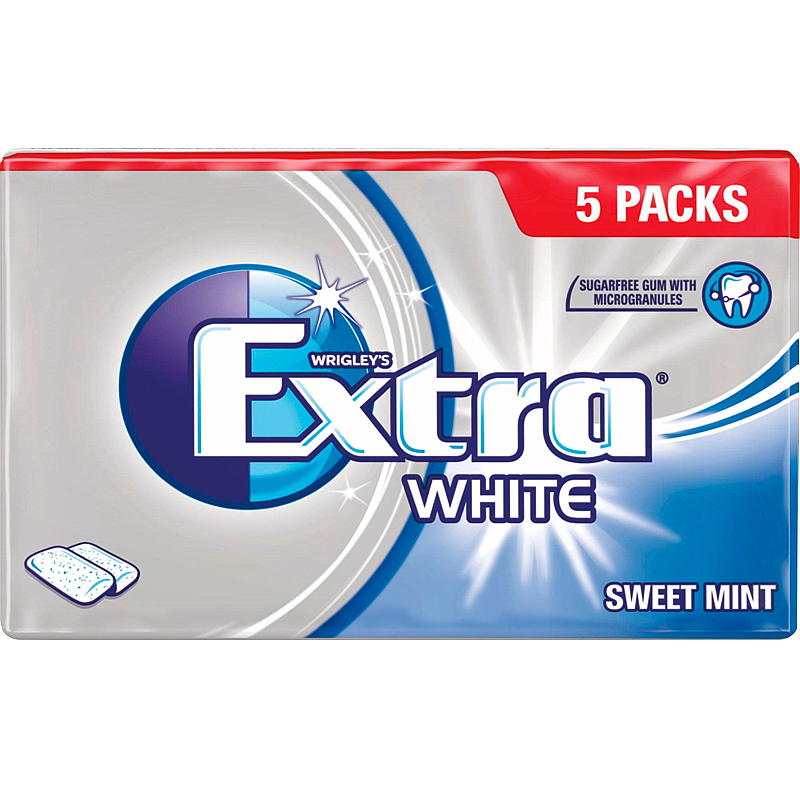 Extra Extra 5-pack 70 g, Söt mynta