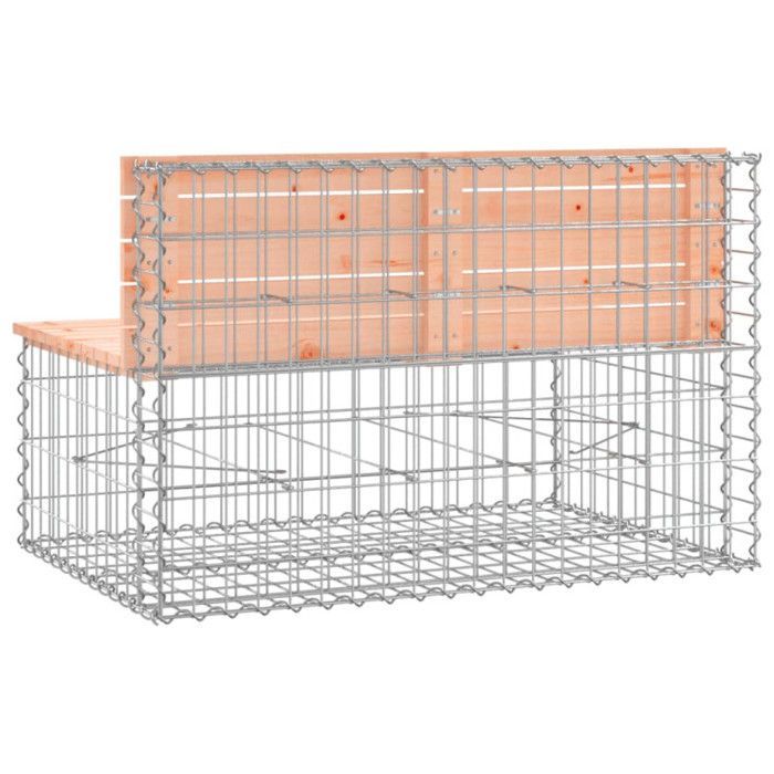 Panchina da giardino vidaXL Gabion Design 103x70x65cm in legno massello di abete di Douglas 834375
