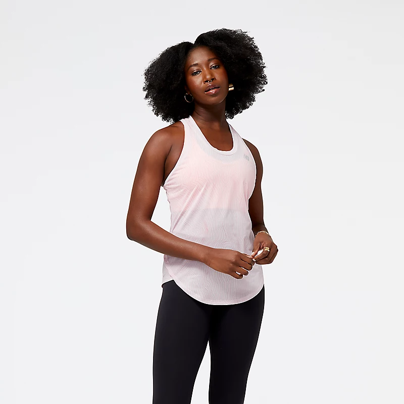 Damski top z nadrukiem Accelerate - STONE PINK