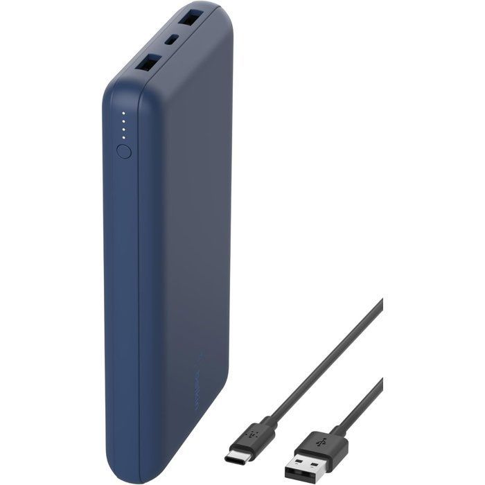 Externer Akku – BELKIN – 20.000 mAh – USB-A & USB-C – 15 W – Blau