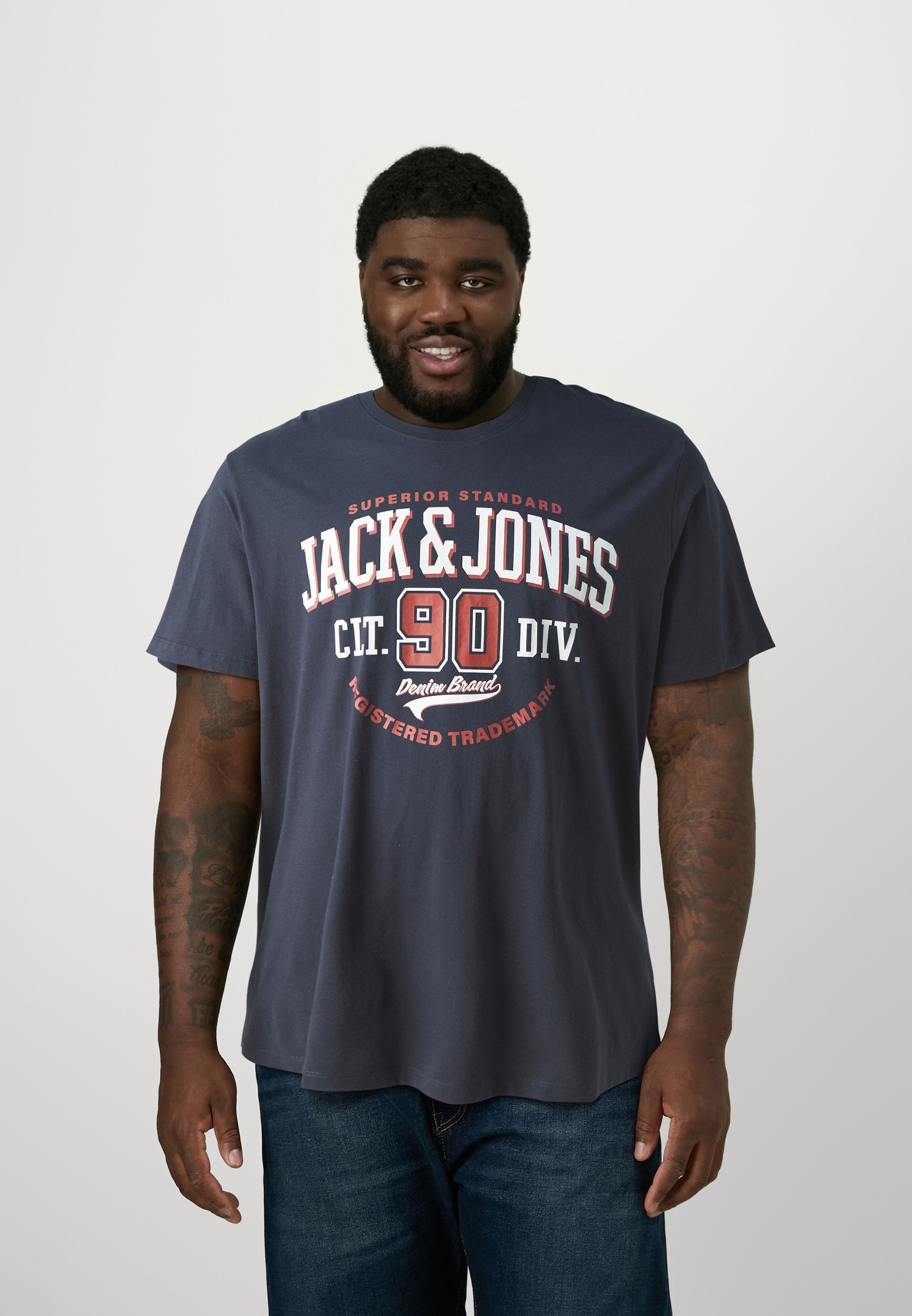 Confezione da 5 T-shirt Jack & Jones JJELOGO - Stampa - blu scuro/bianco/verde kombu/nero/verde montagna