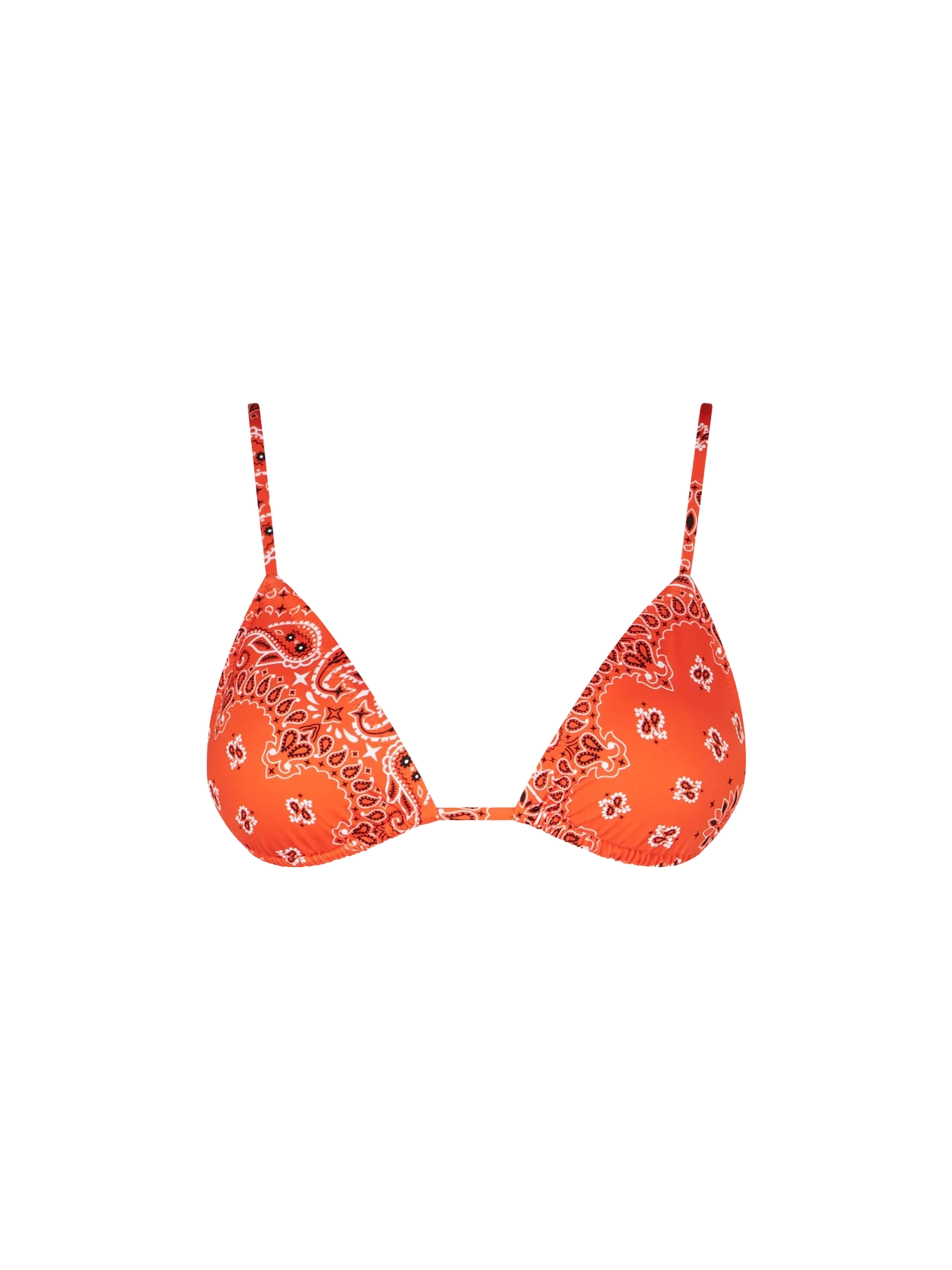 Haut triangle orange pour femme