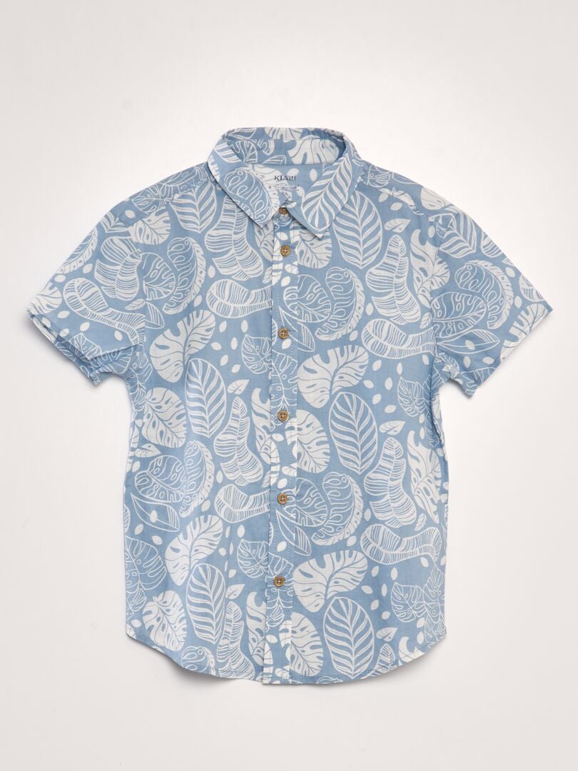 Shirt met korte mouwen en print - BLAUW