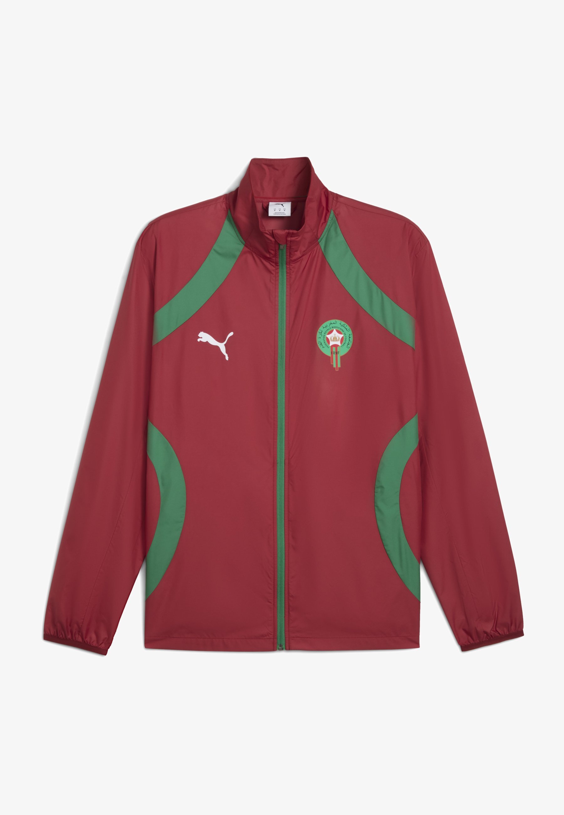 Puma MOROCCO FRMF PREMATCH WOVEN JACKET - Trainingsjack - intens rood archiefgroen
