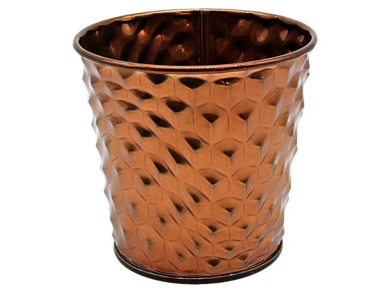 Osłonka na doniczkę metalowa 11 cm miedziana