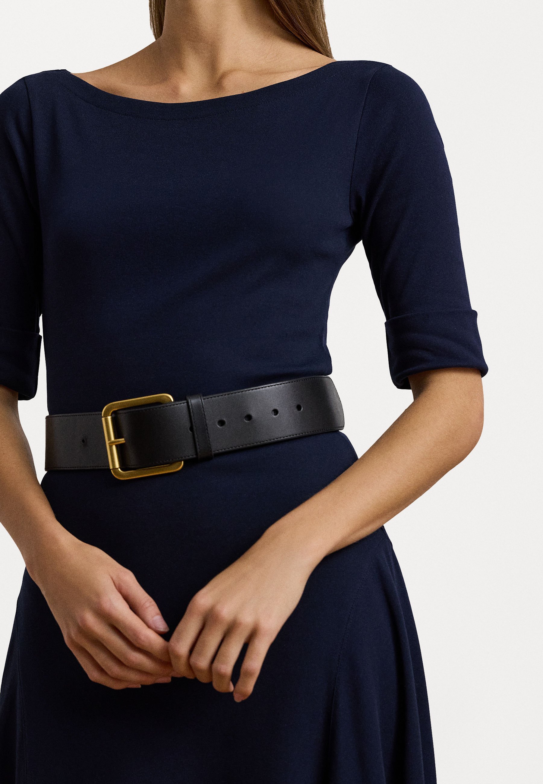 Abito da giorno Lauren Ralph Lauren MUNZIE con maniche a gomito - Abito in jersey - blu navy faro